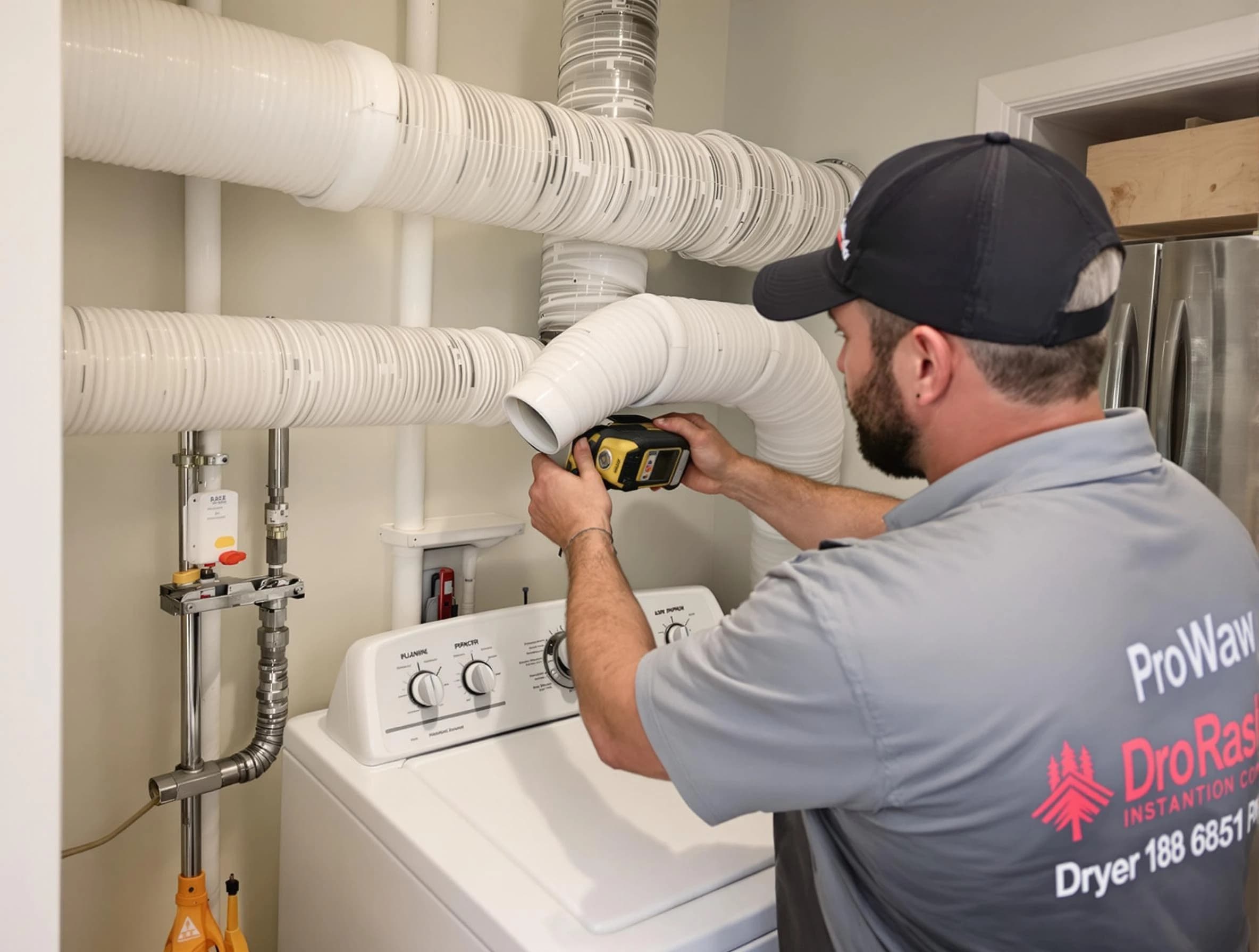 Professional dryer vent hose installation by Calera Dryer Vent Cleaning in Calera