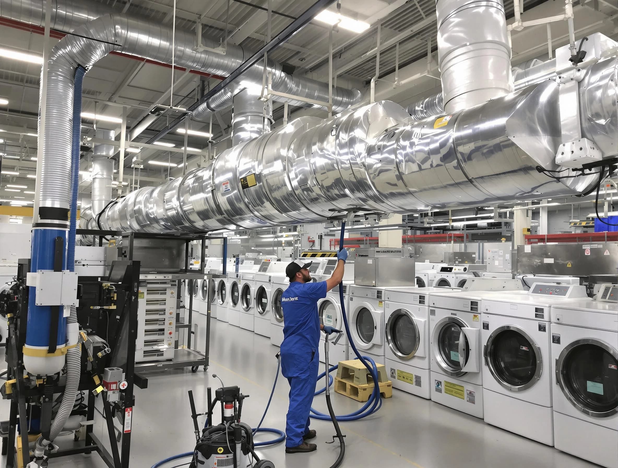 Calera Dryer Vent Cleaning team performing heavy-duty industrial dryer vent cleaning in Calera