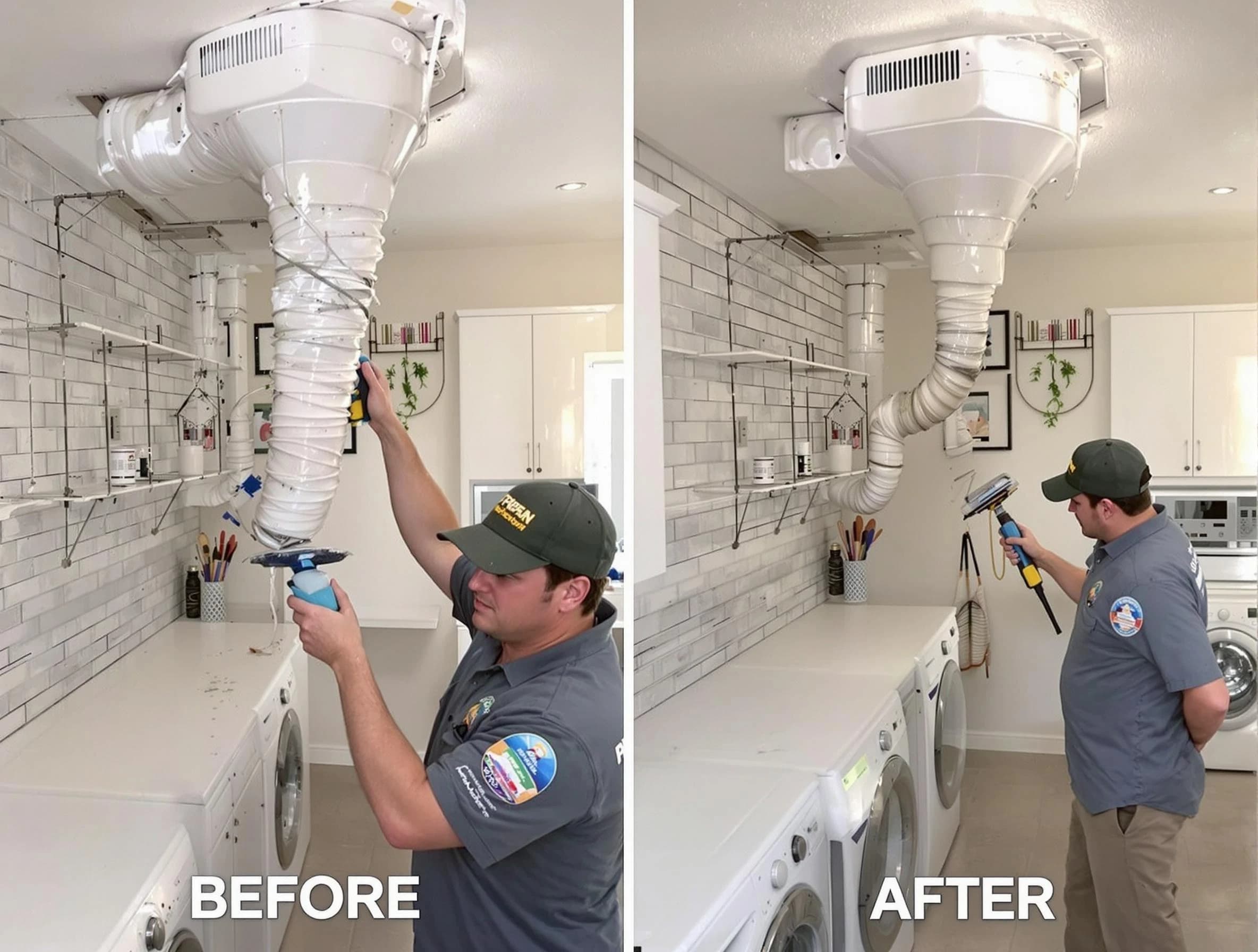 Professional dryer exhaust vent cleaning by Calera Dryer Vent Cleaning in Calera