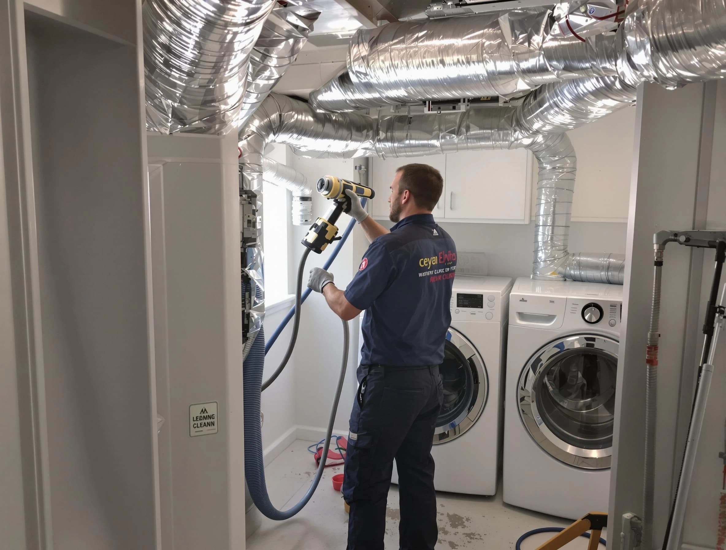 Calera Dryer Vent Cleaning specialist using advanced equipment for thorough duct cleaning in Calera