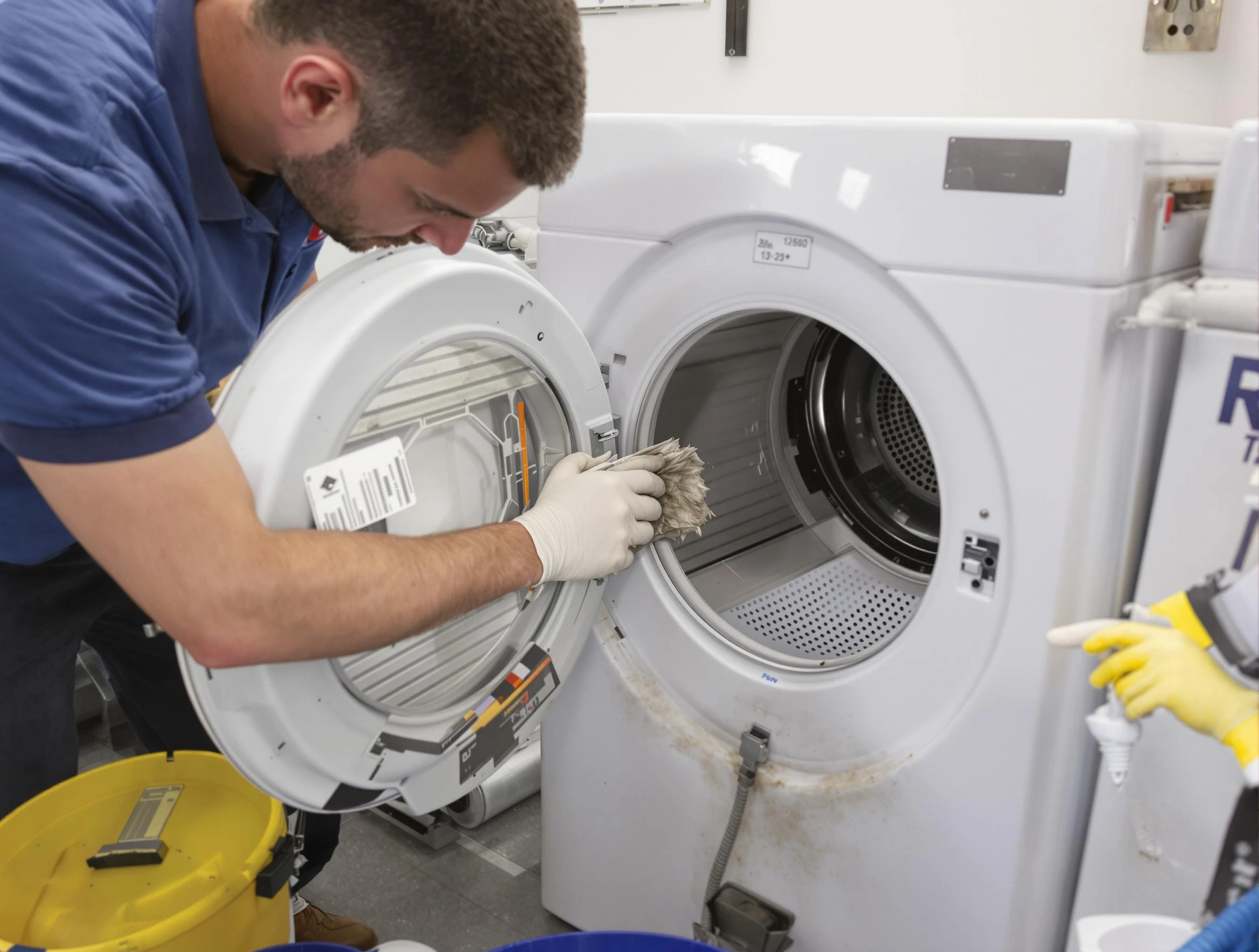 Calera Dryer Vent Cleaning specialist performing detailed lint trap cleaning service in Calera